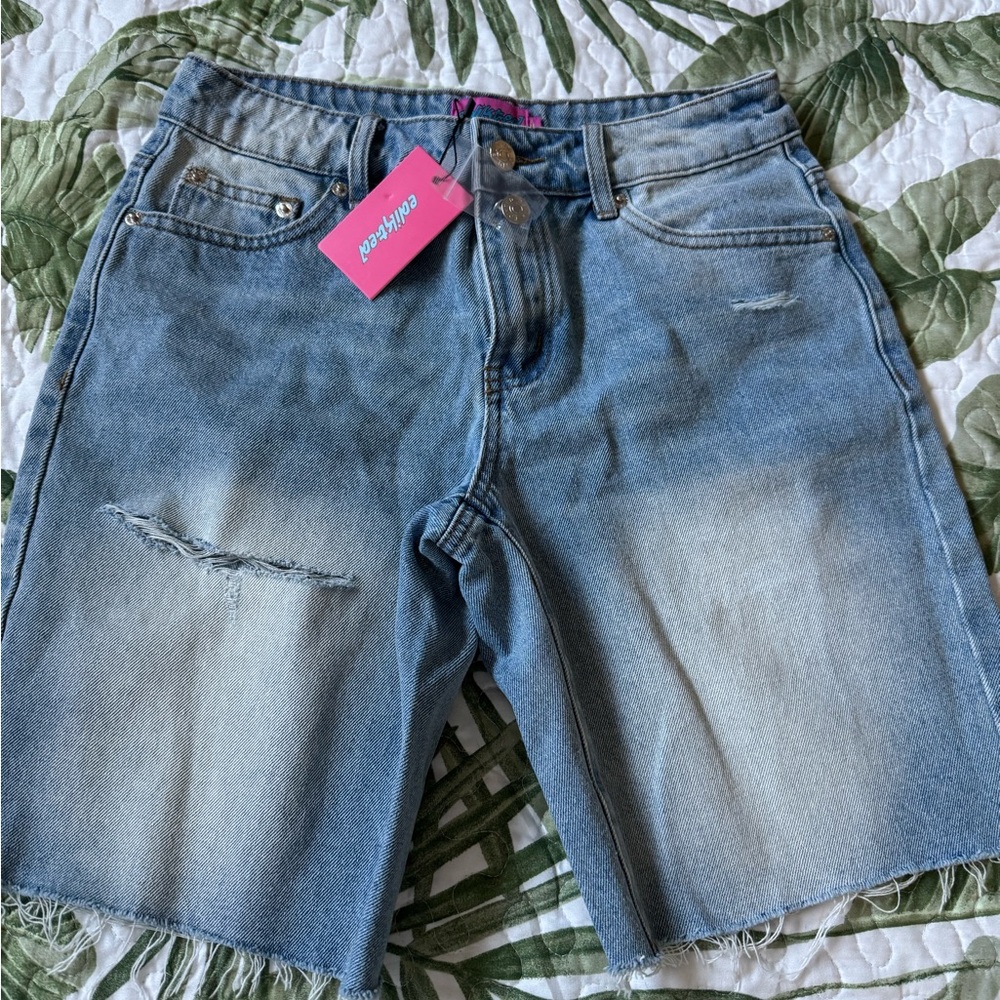 Riptide Denim Blue Women’s Burmuda Jean Shorts